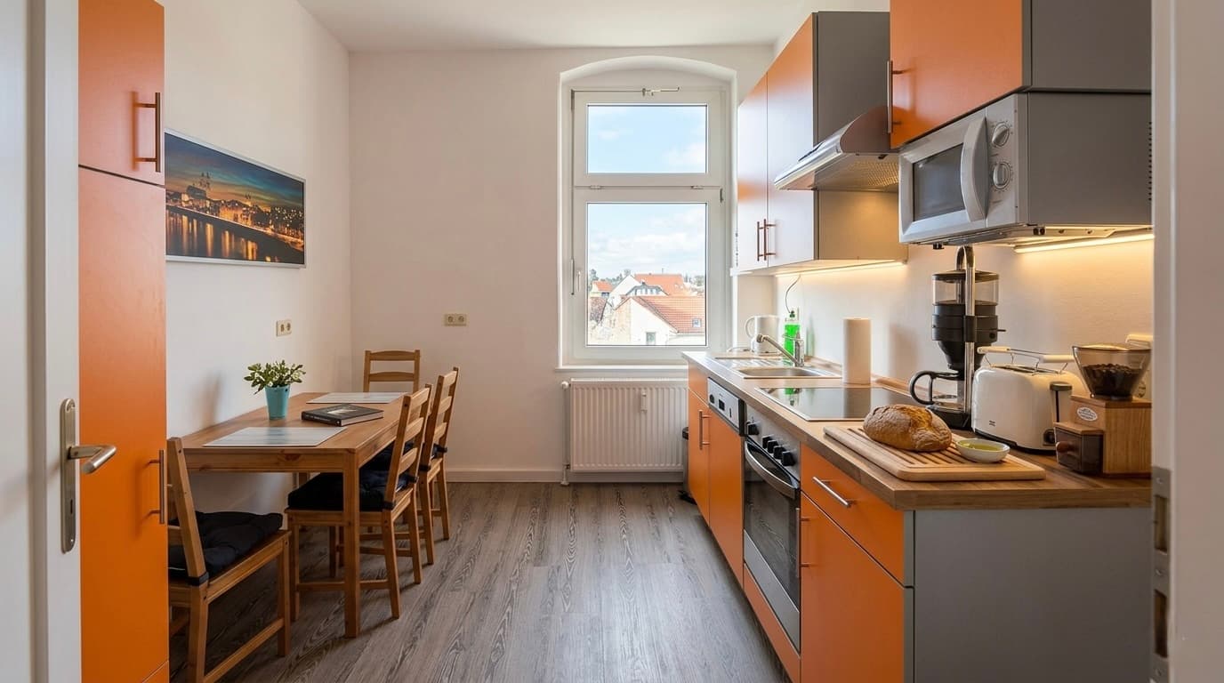 Küche und Essbereich Wohnung 1
